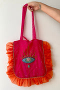 Evil Eye Pink Organza Bag