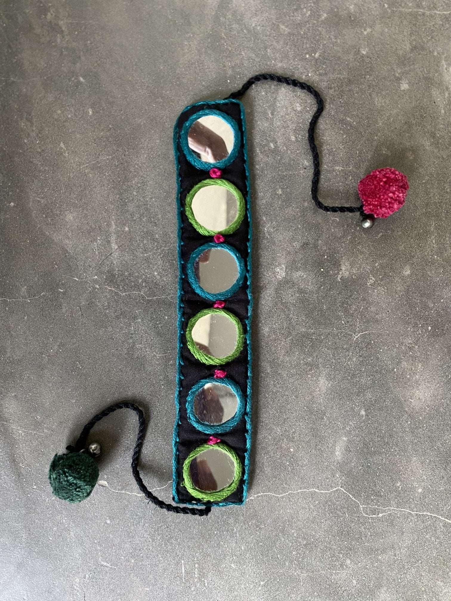 Aaina Anklet (Blue and Green)