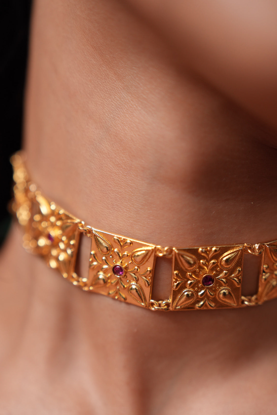 Phool Choker (Pink stones)