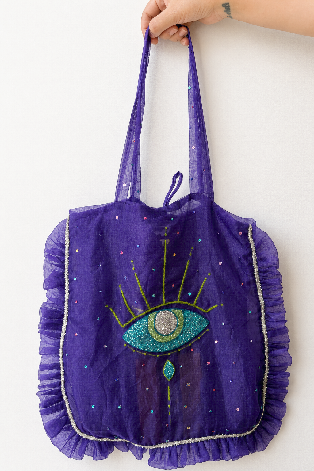 
                  
                    Evil eye organza bag
                  
                