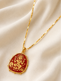 Lakshmi Pendant - Red (With Chain)