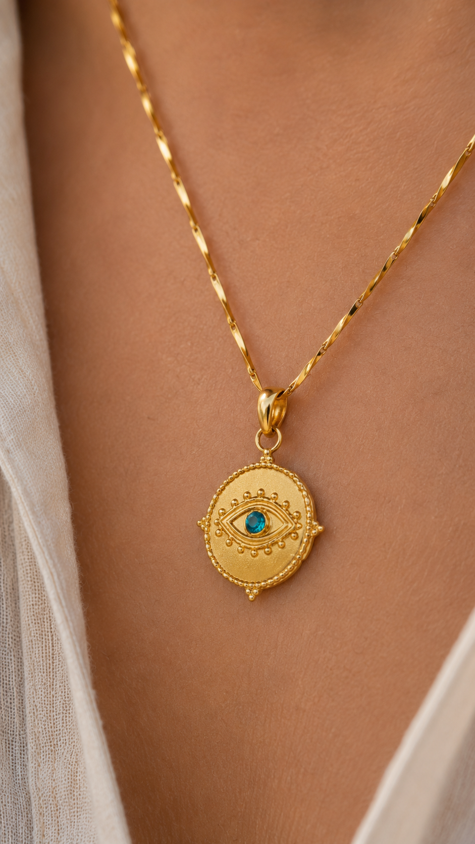 Evil Eye Pendant (With Chain)