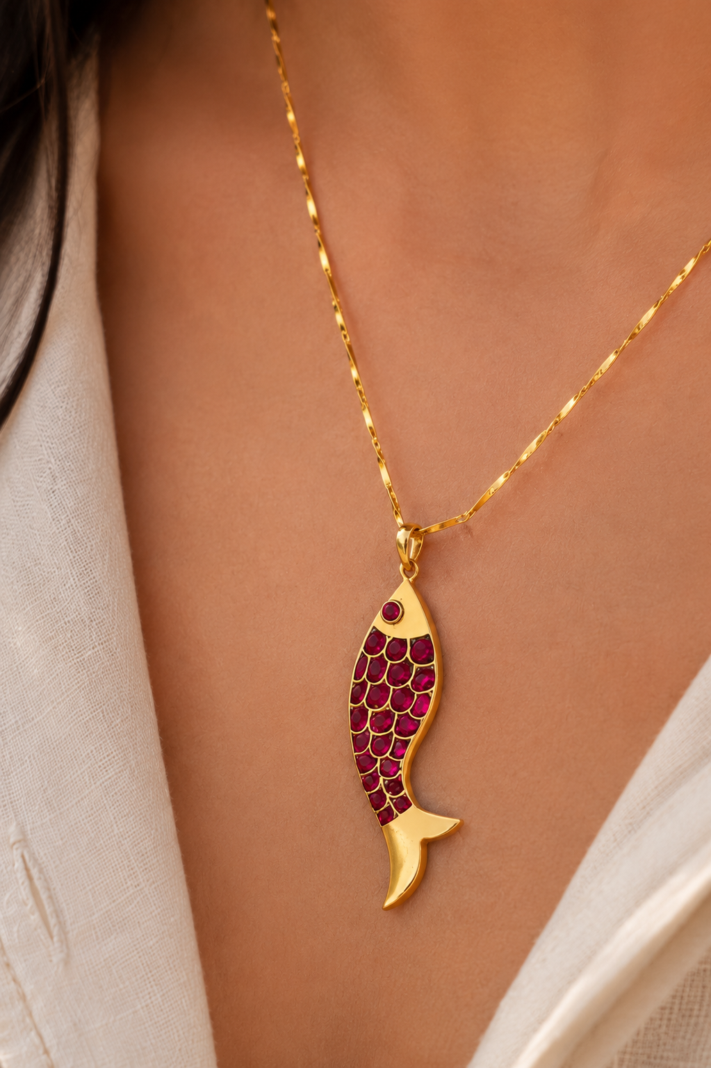 Machhli Pendant (With Chain)