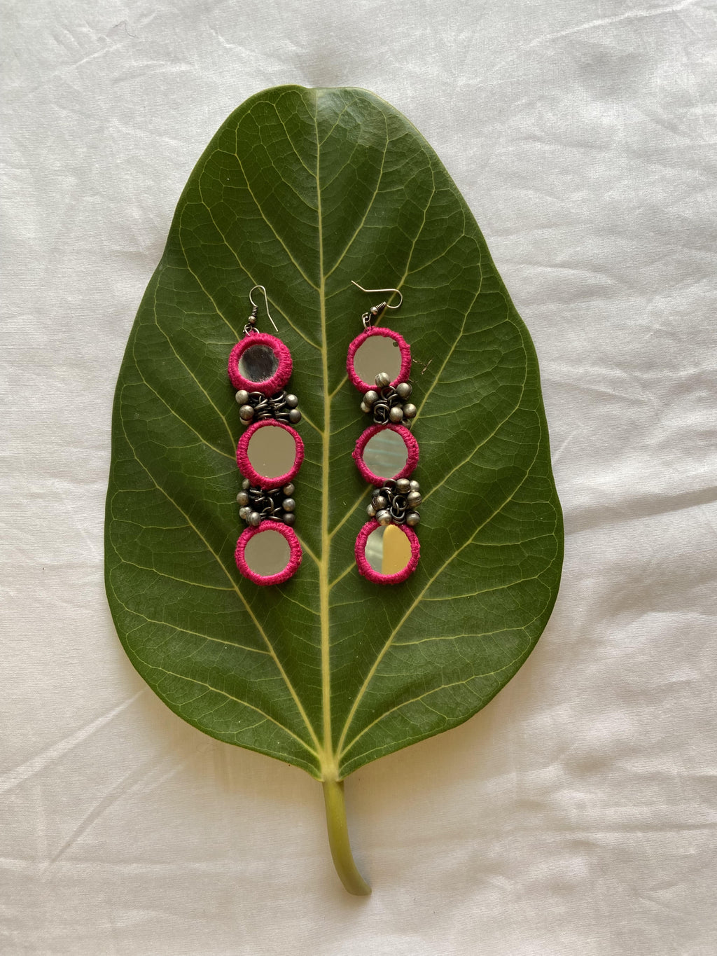 Aaina Earrings (Pink)