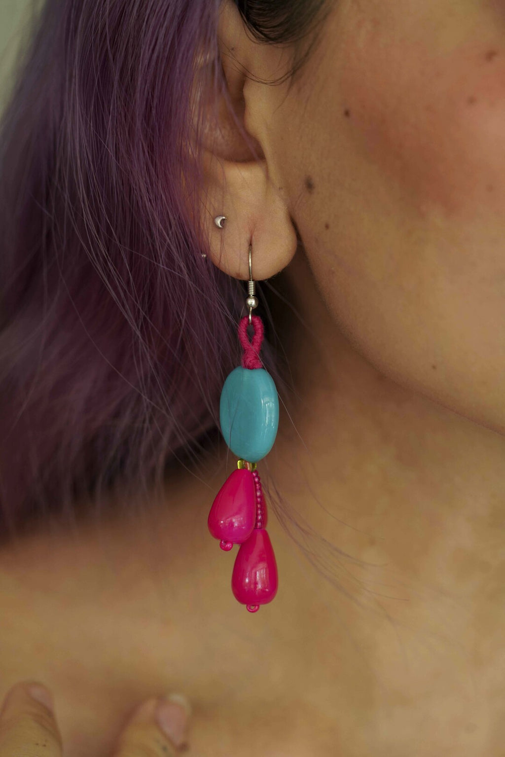 Candy Pop Earring (Blue and Pink)