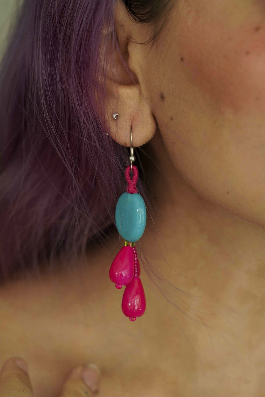 Candy Pop Earring (Blue and Pink)