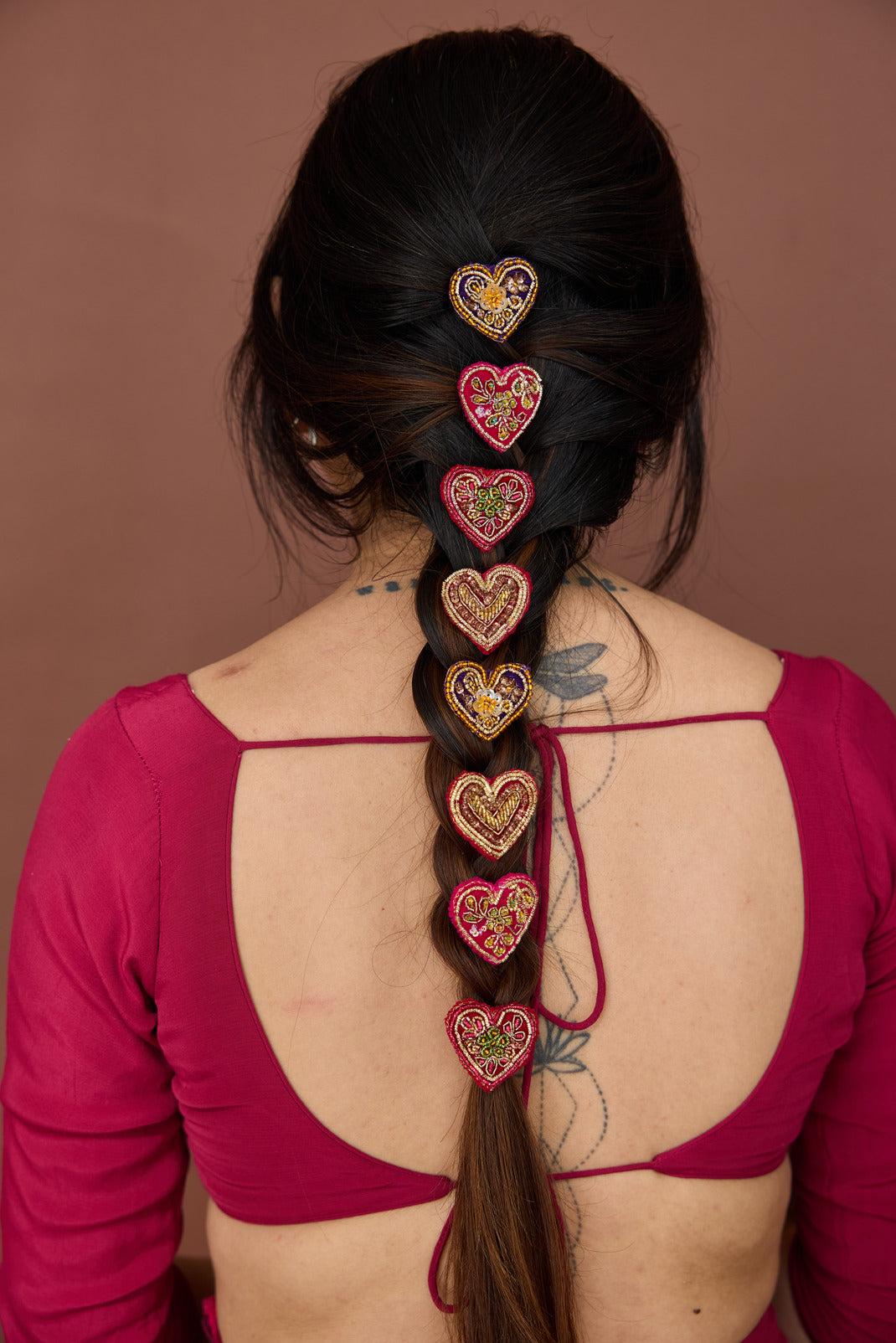 Rangeen Heart Clips (Set of 8)