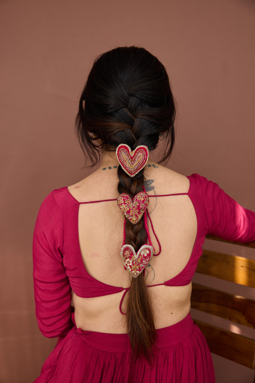 
                  
                    Lalpari Hair Tie (Set of 3 Hearts)
                  
                