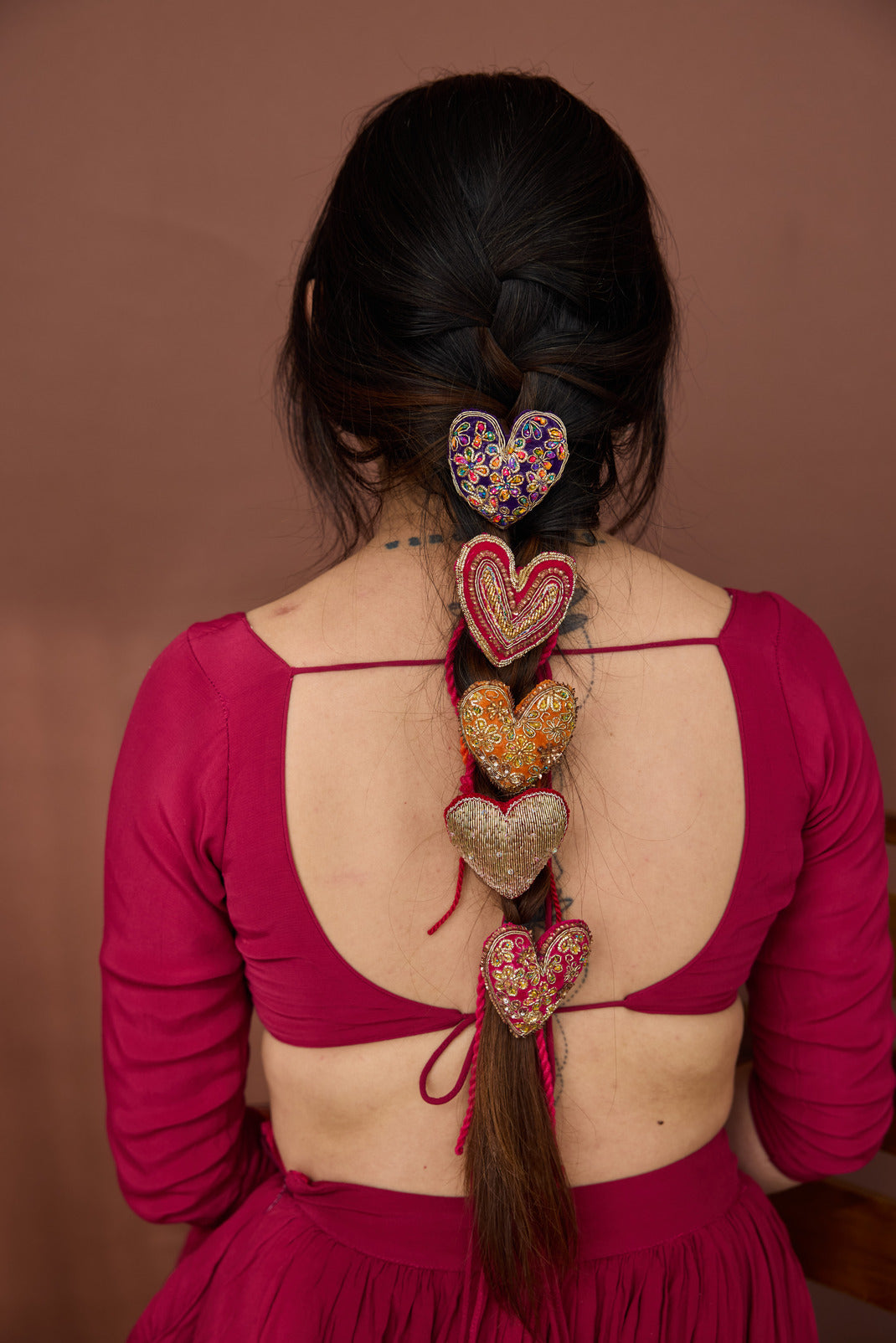 Rangeen Heart Clips (Set of 5)