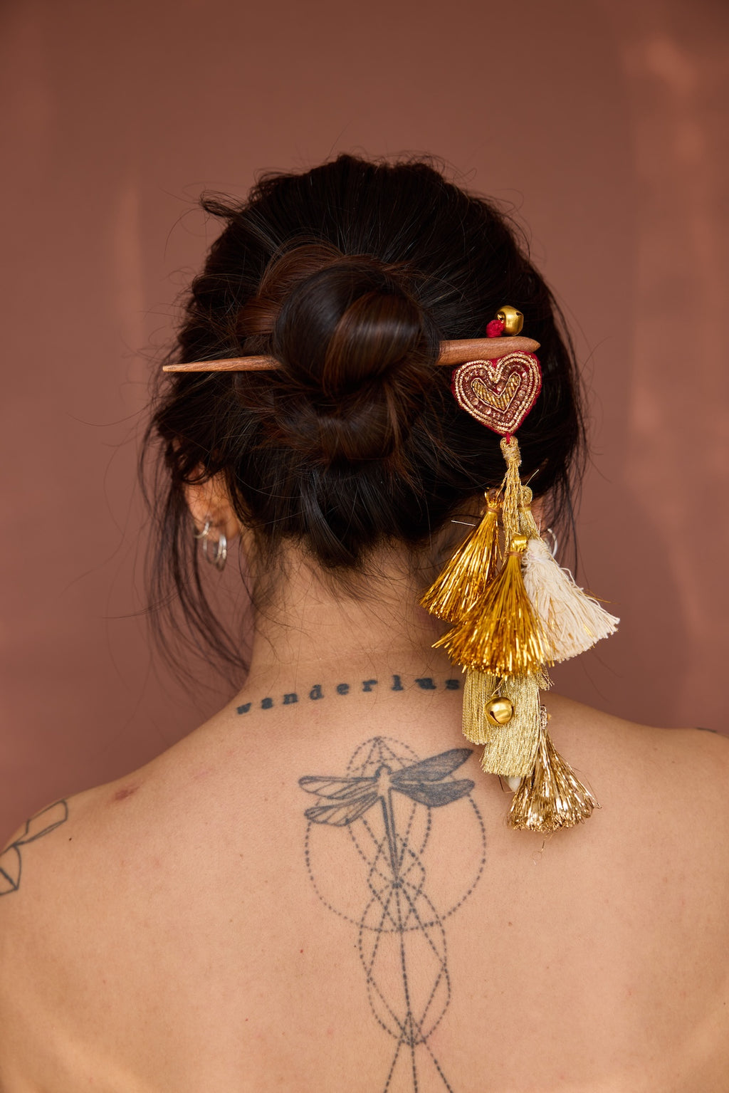 Gold Ghungroo Bun Stick
