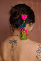 Vibrant Dil Pom Pom Bun Stick