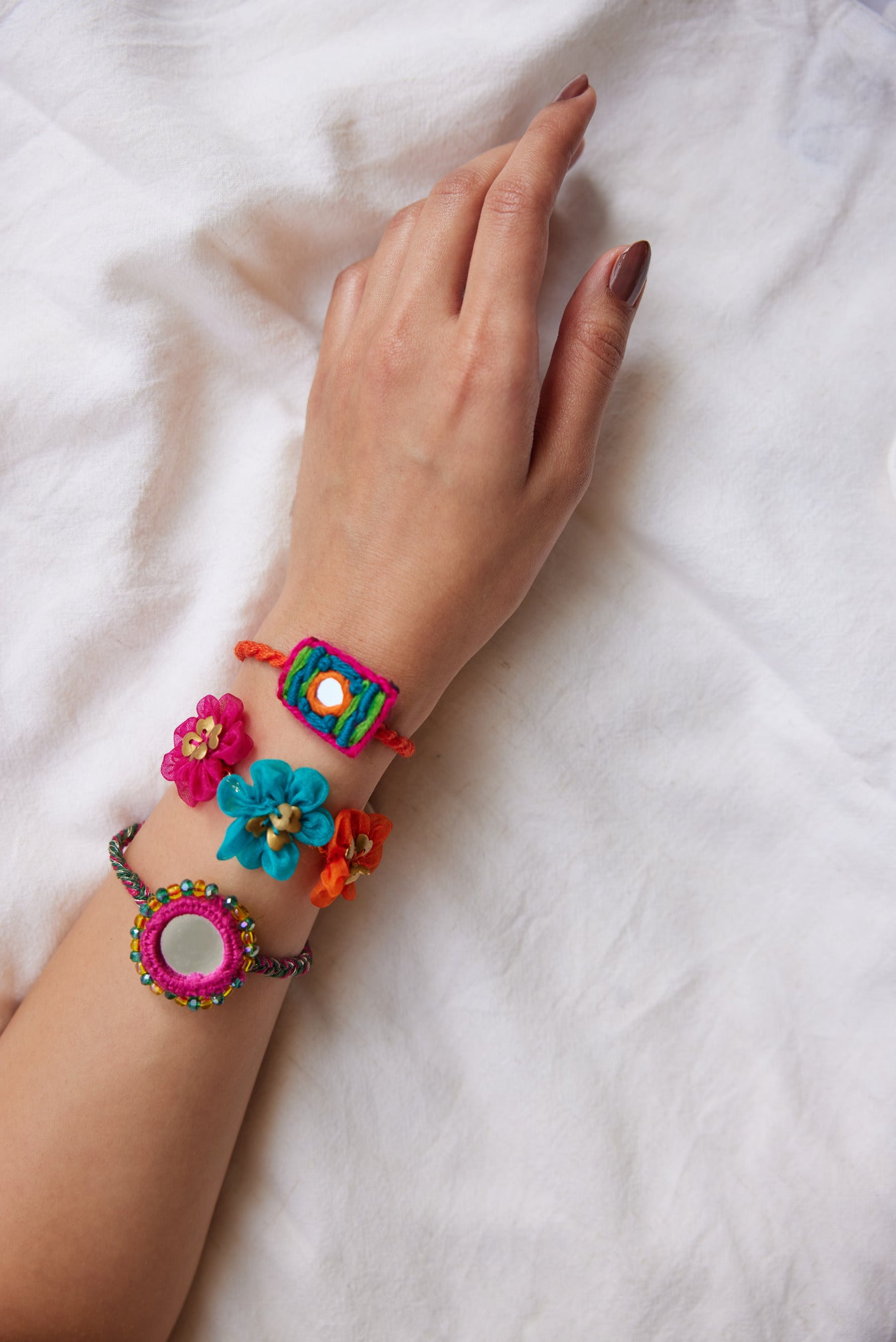 Phulkari rakhi set of  five - Sets Of five