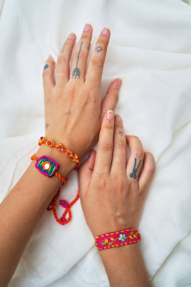 
                  
                    Patola rakhi - set of three
                  
                