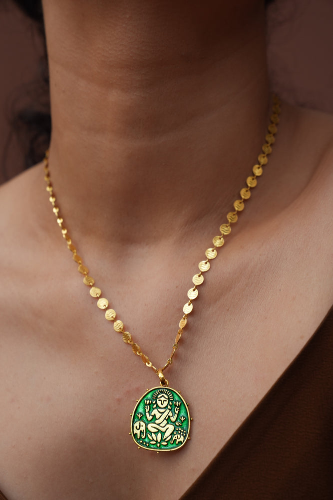 
                  
                    Lakshmi Pendant (Green)
                  
                