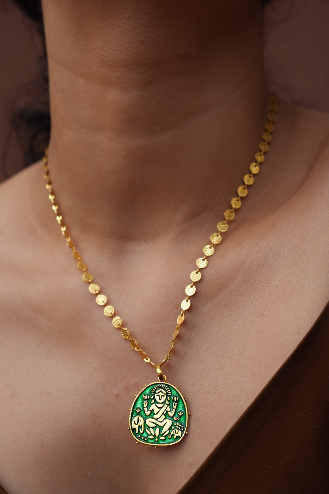 
                  
                    Lakshmi Pendant (Green)
                  
                