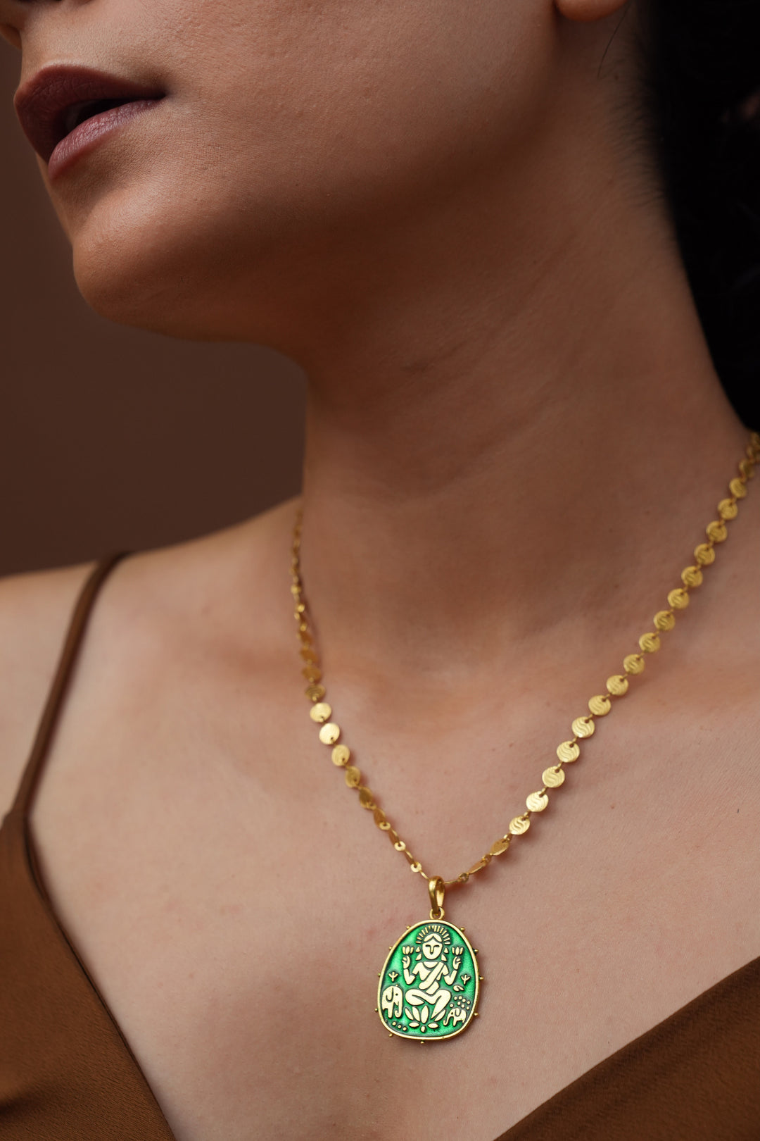 
                  
                    Lakshmi Pendant (Green)
                  
                