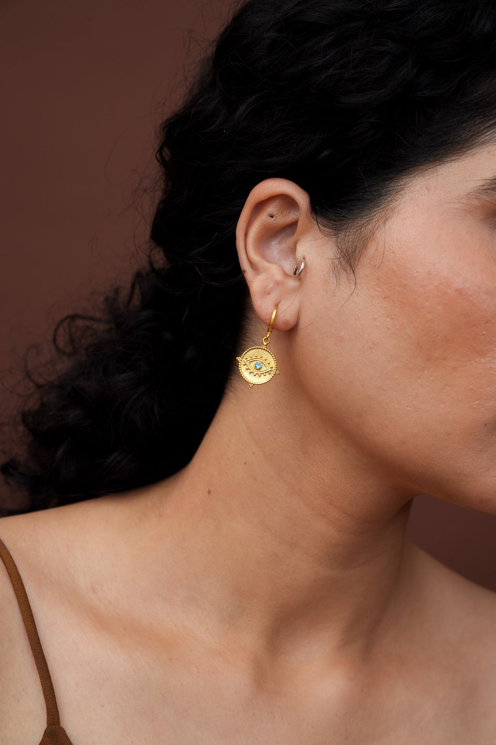 Evil Eye Hoops