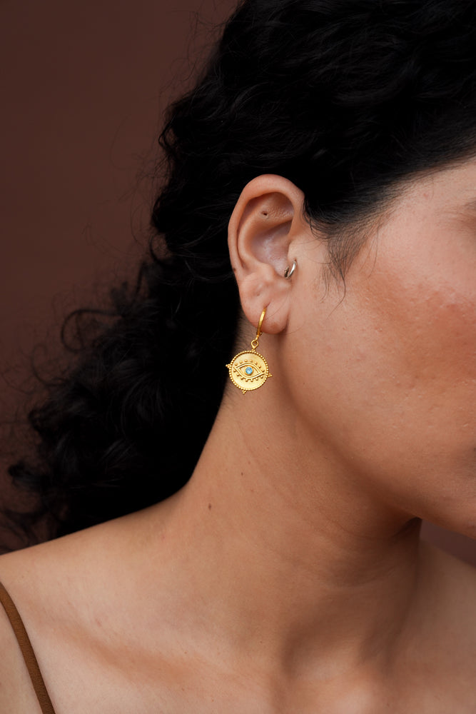 
                  
                    Evil Eye Hoops
                  
                