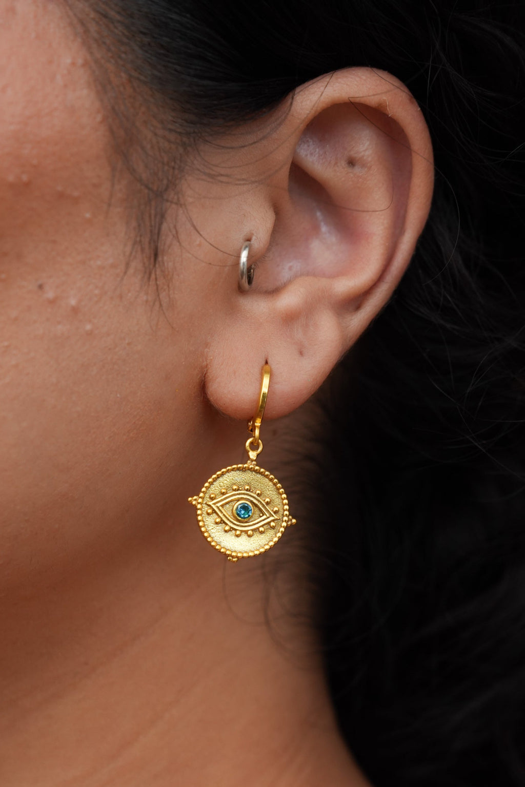 Evil Eye Hoops