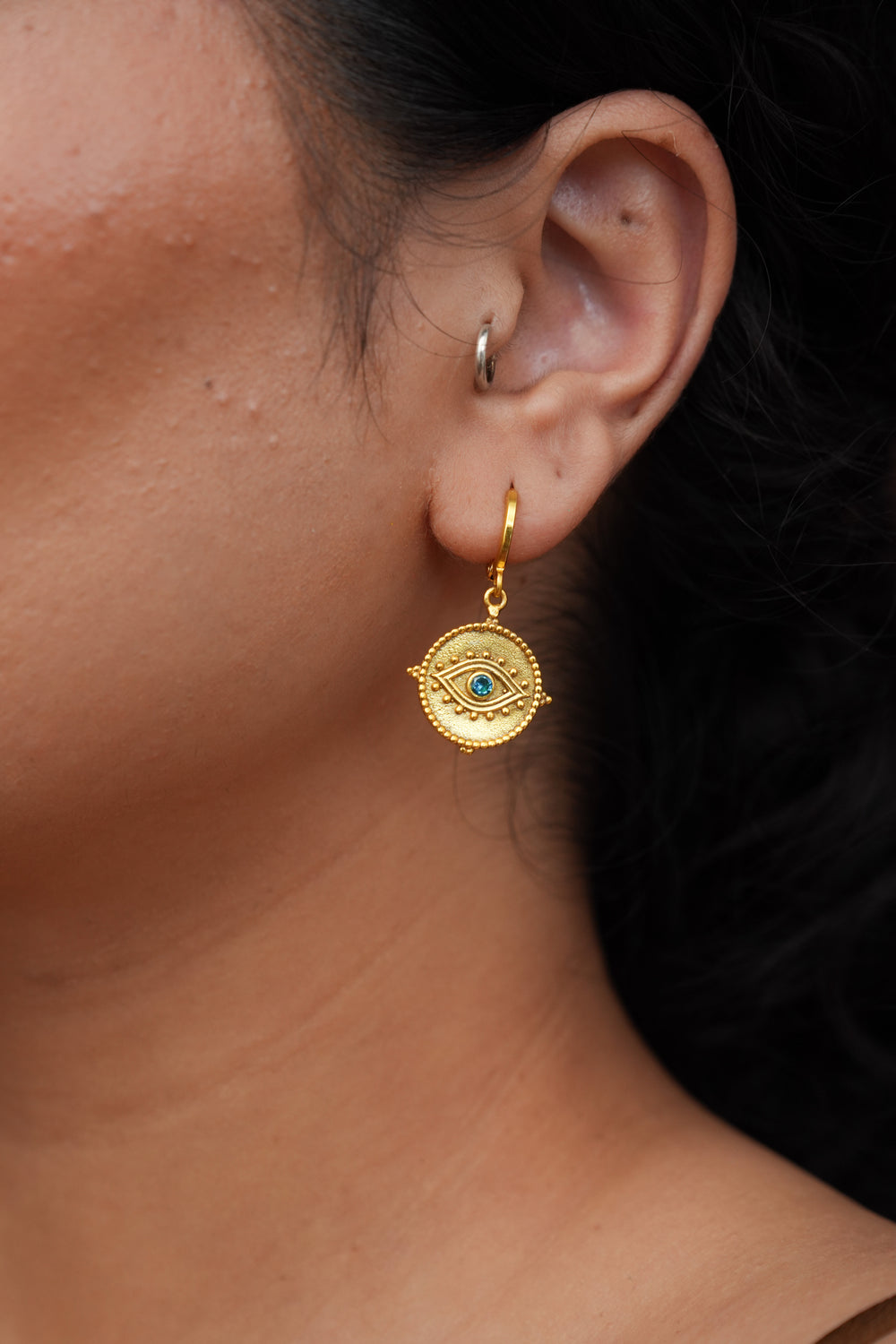 Evil Eye Hoops