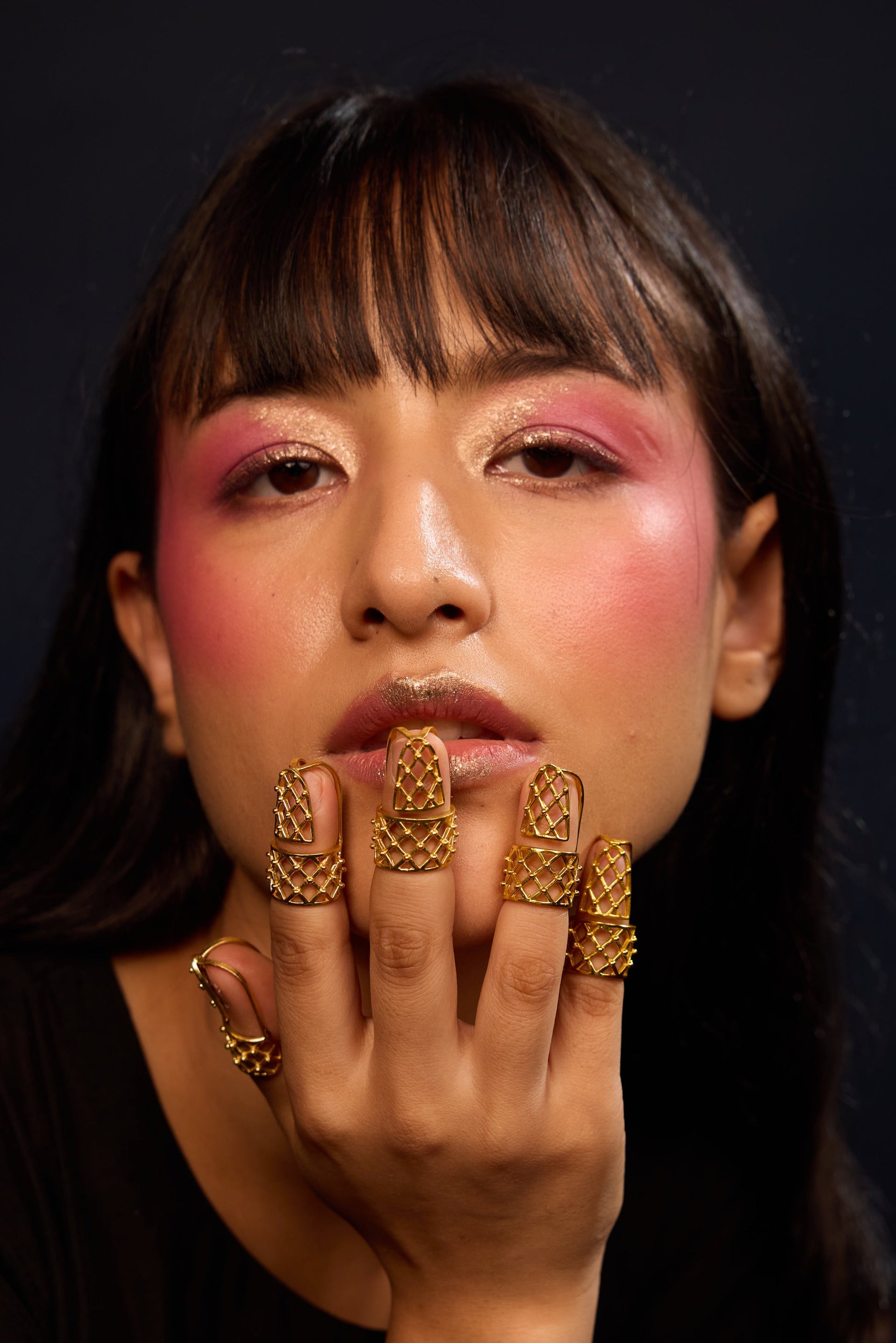 Jaali nail ring - single piece