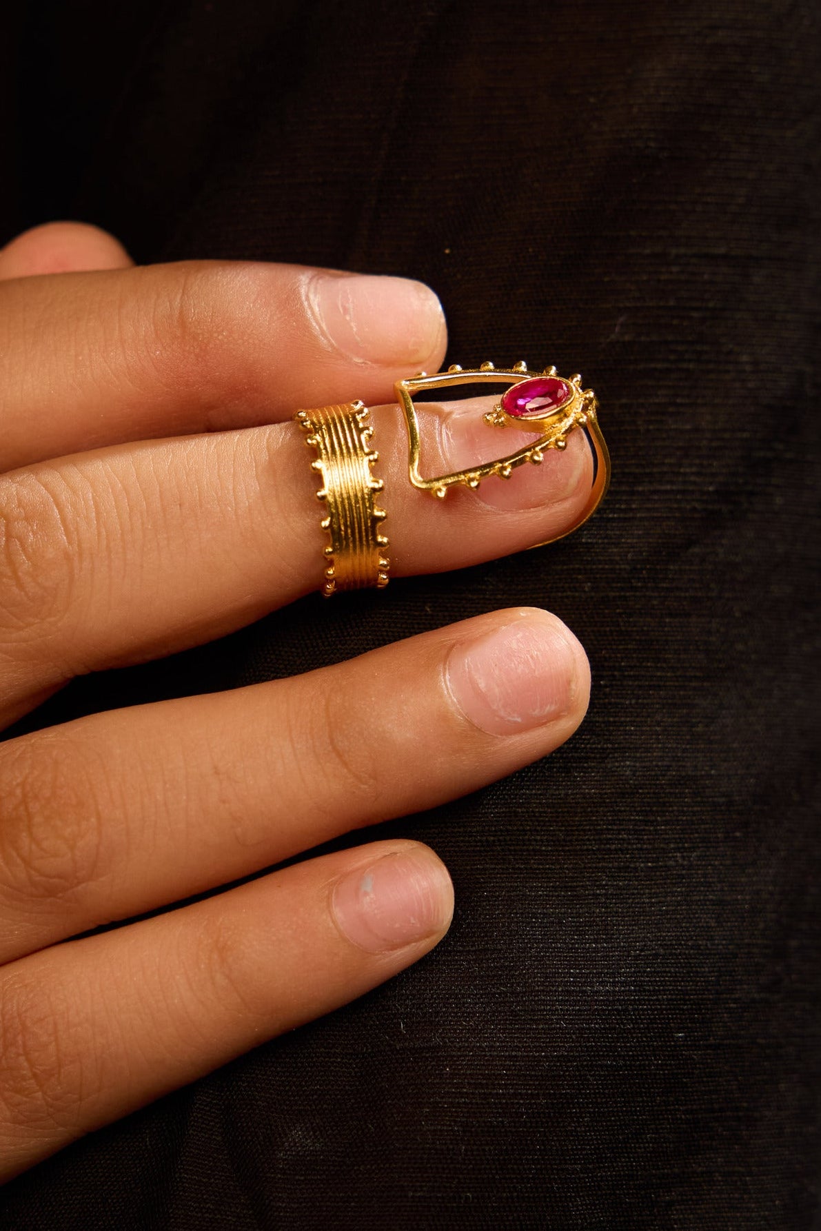 Kalki nail ring - single piece