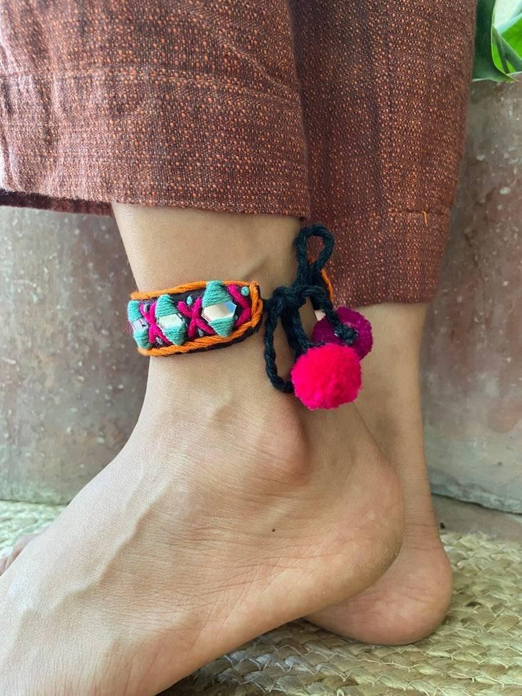 Barfi Anklet (Black) – ZIDDI