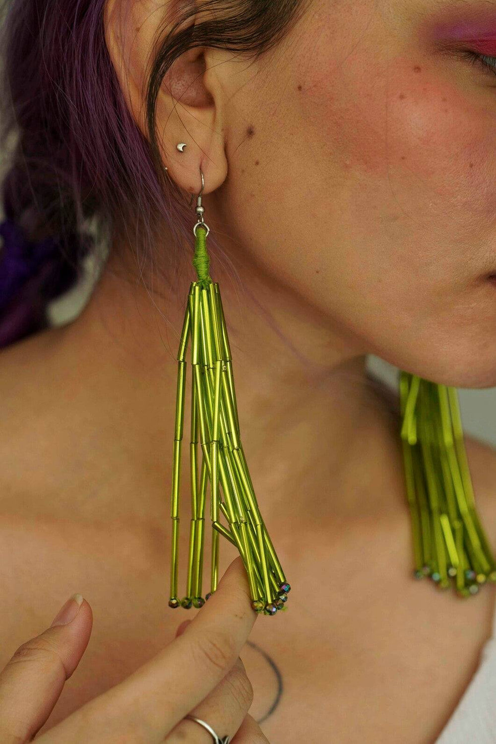 Green Icicle Earring