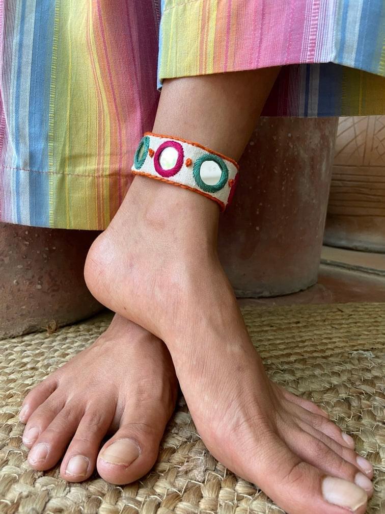 Aaina Anklet (Green)