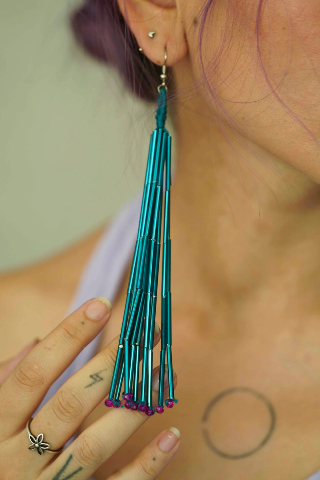Blue Icicle Earring