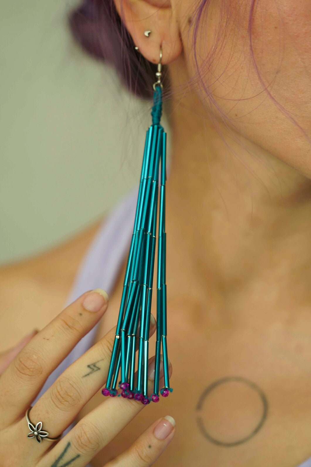 Blue Icicle Earring
