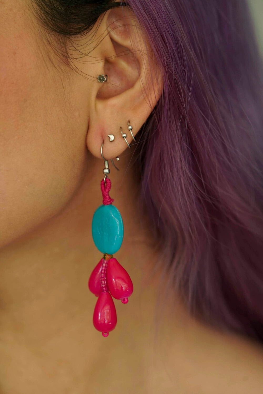 Candy Pop Earring (Blue and Pink)