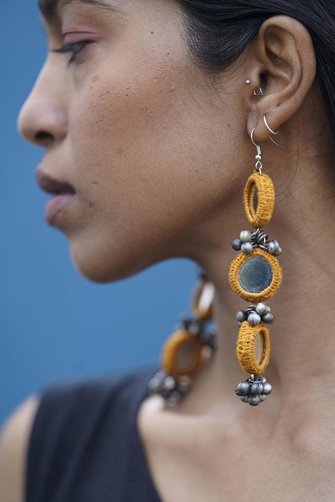 Aaina Earring (Yellow)